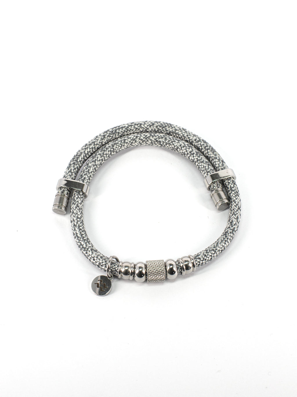 Aqua Beach Recycled Plastic Bracelet - WAVE Grey Adjustable