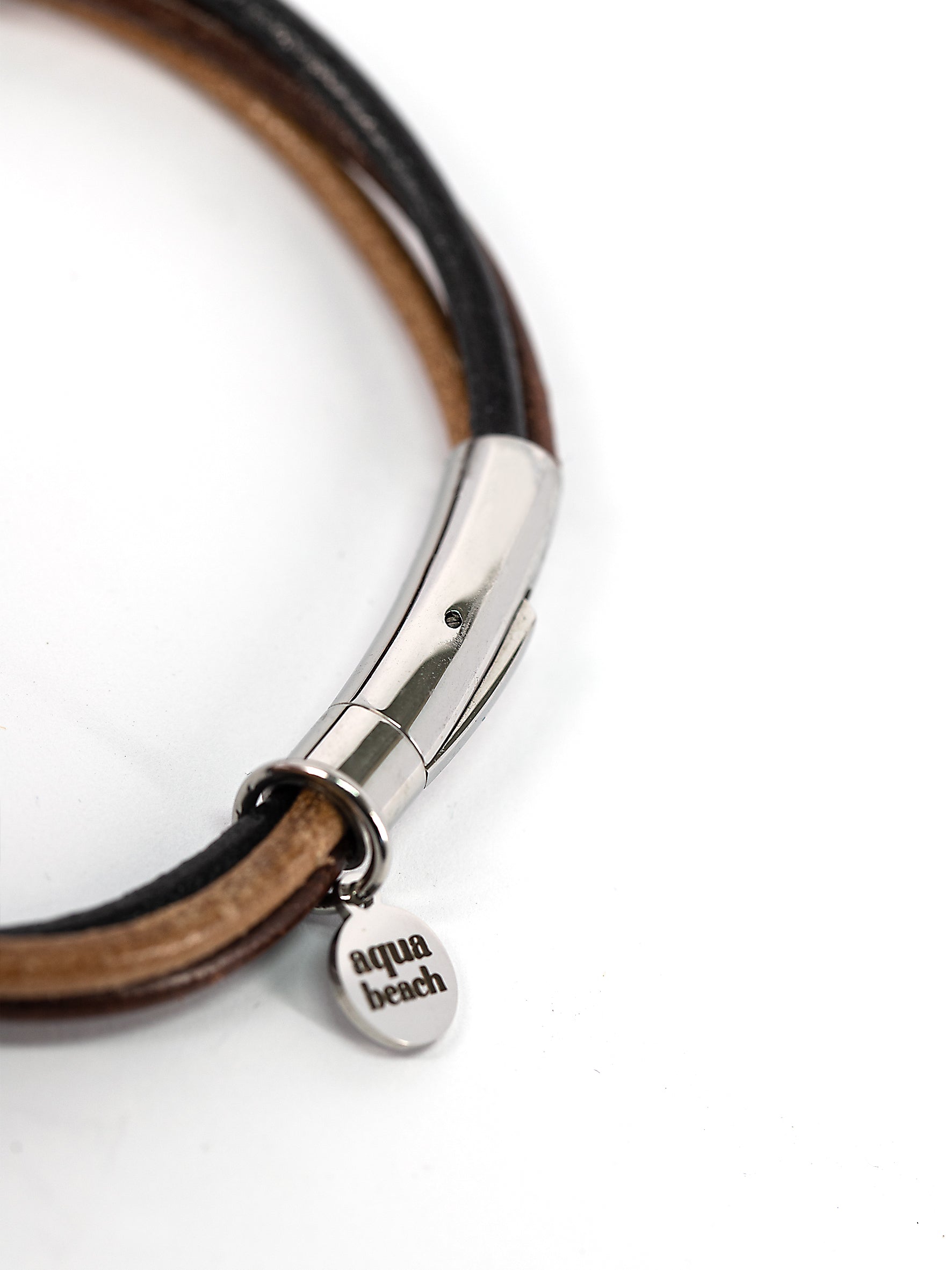 Aqua Beach  Leather & Stainless Steel - Trilogy