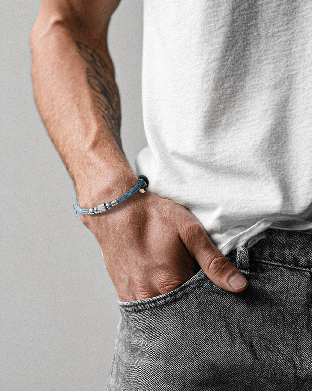 Aqua Beach Recycled Plastic Bracelet - WAVE Blue Adjustable