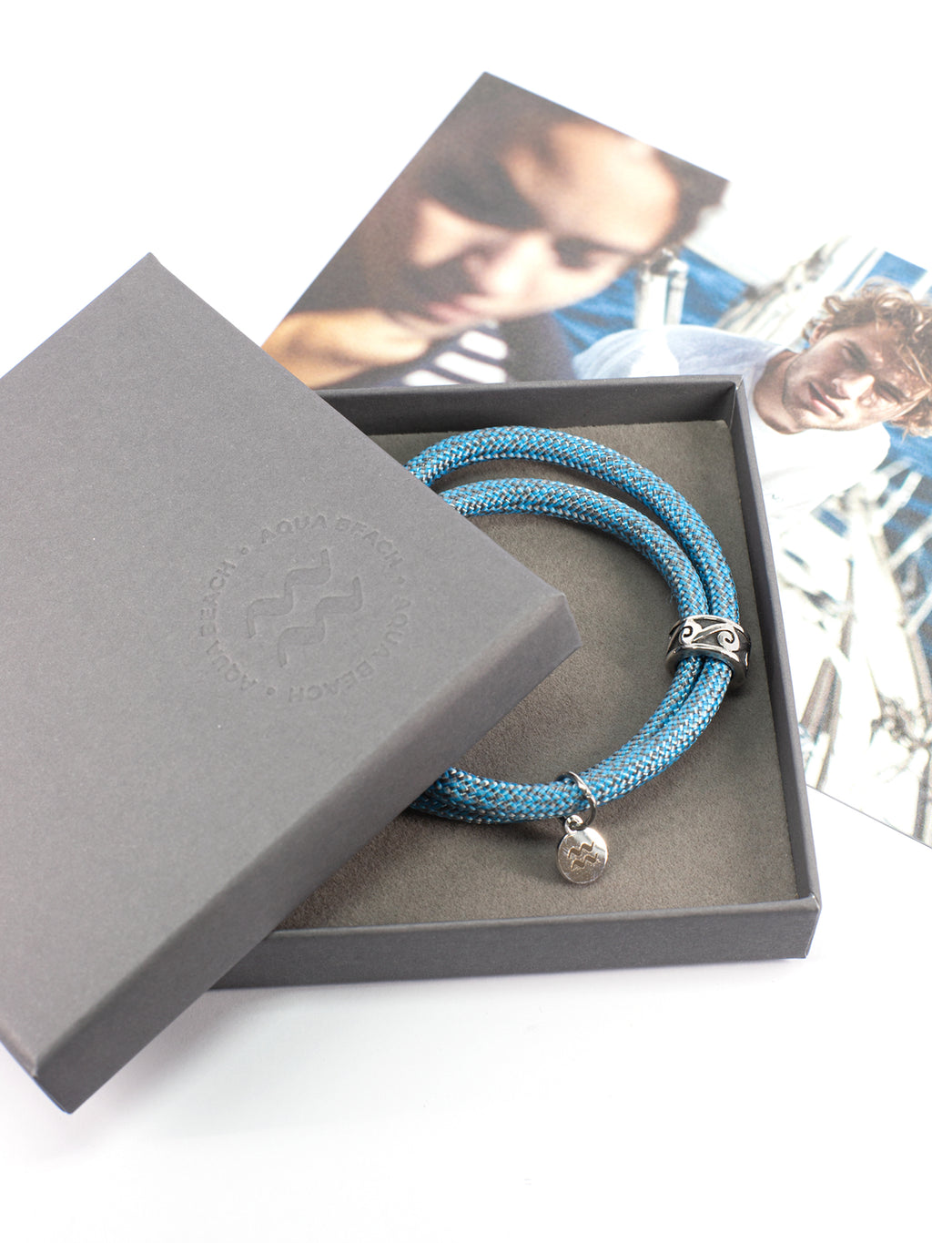 Aqua Beach Recycled Plastic Bracelet - WAVE Blue