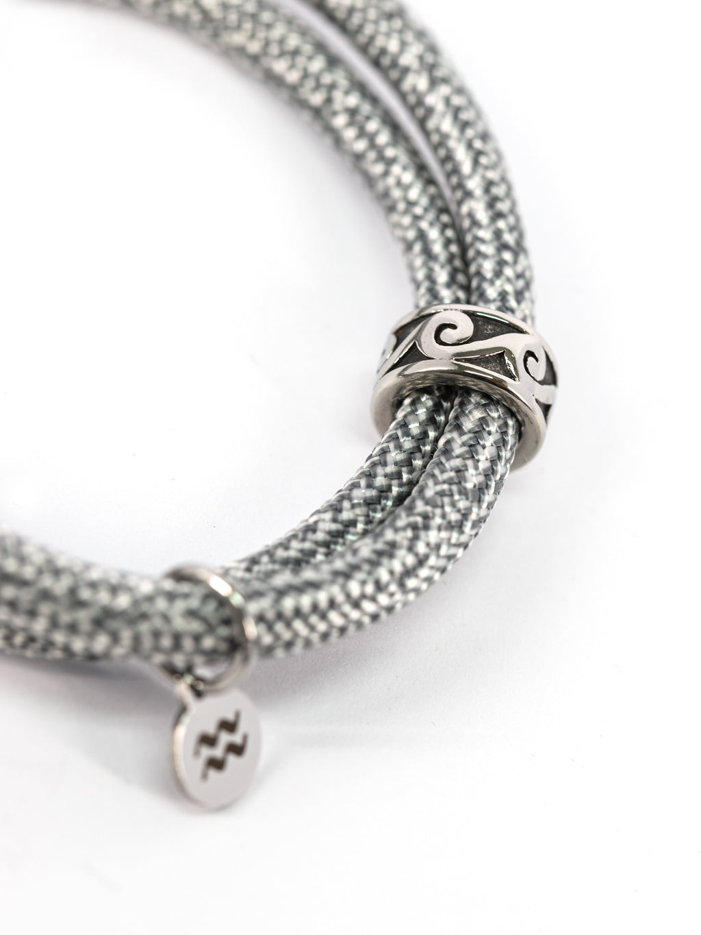 Aqua Beach Recycled Plastic Bracelet - WAVE Grey