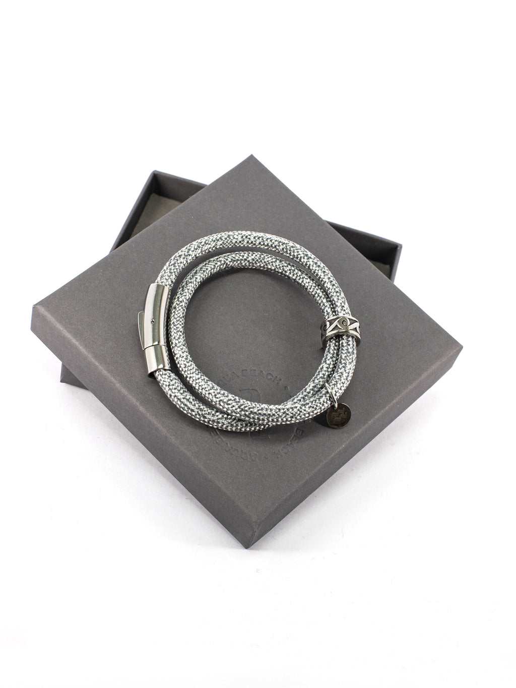 Aqua Beach Recycled Plastic Bracelet - WAVE Grey