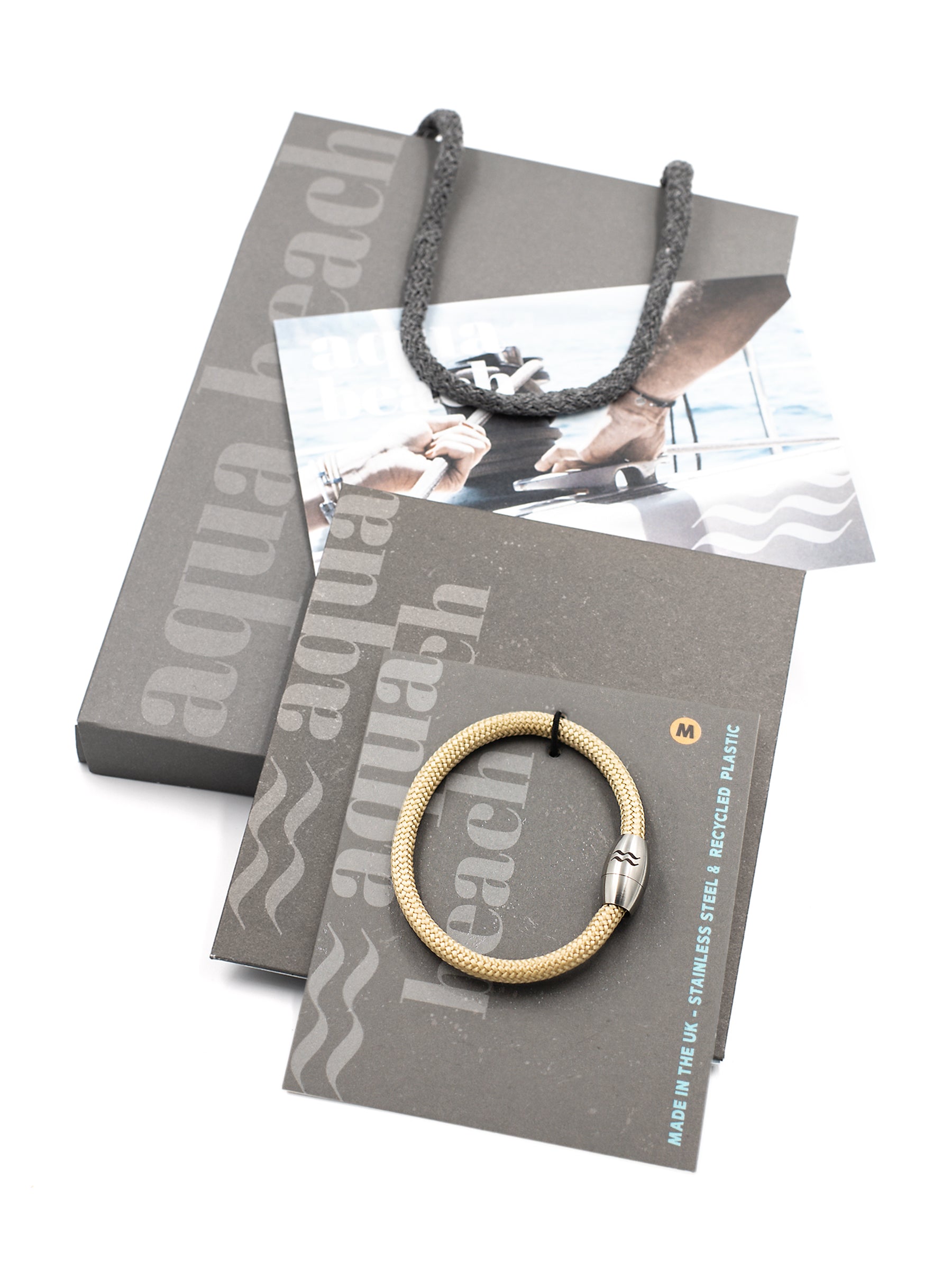 Aqua Beach Recycled Plastic Bracelet - Sand