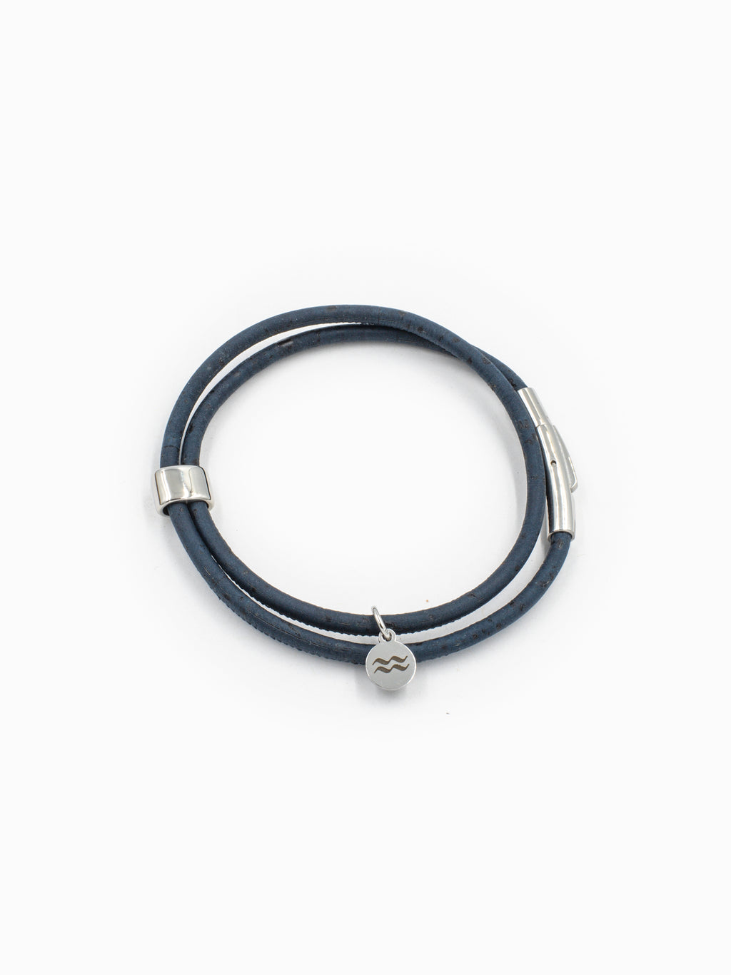 Aqua Beach Sustainable Cork Bracelet - Black, White, Red Trio