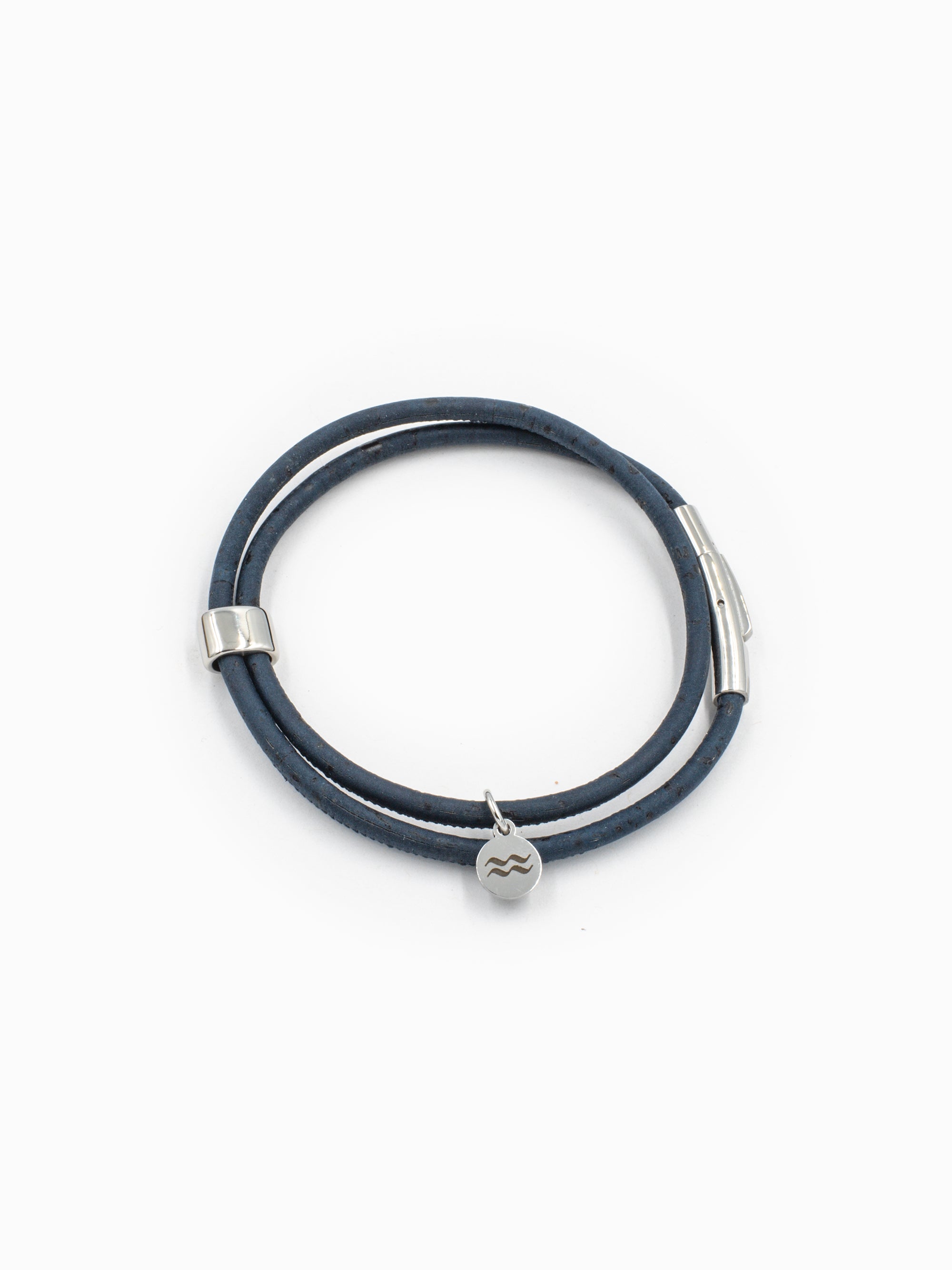 Aqua Beach Sustainable Cork Bracelet - Black, White, Red Trio