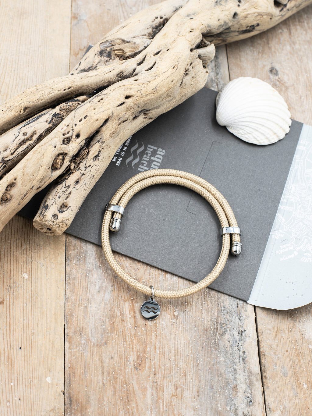 Rope Bracelet - Recycled - Size Adjustable - Sand