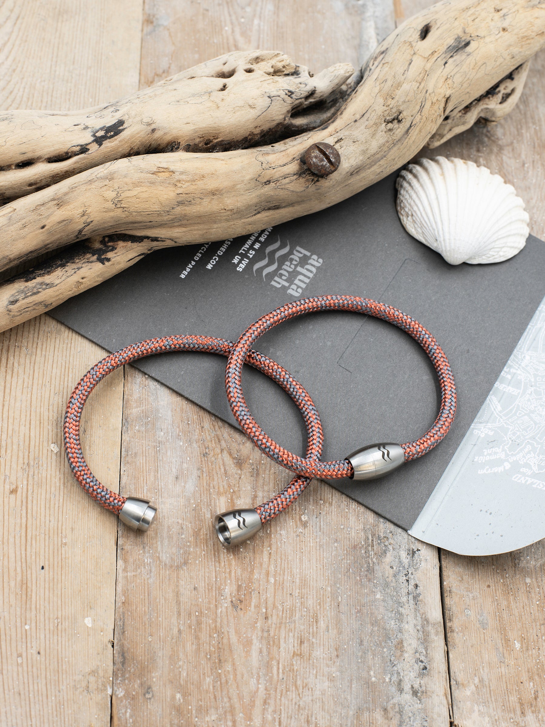 Aqua Beach Recycled Plastic Bracelet, Beach Jewellery, made in the UK