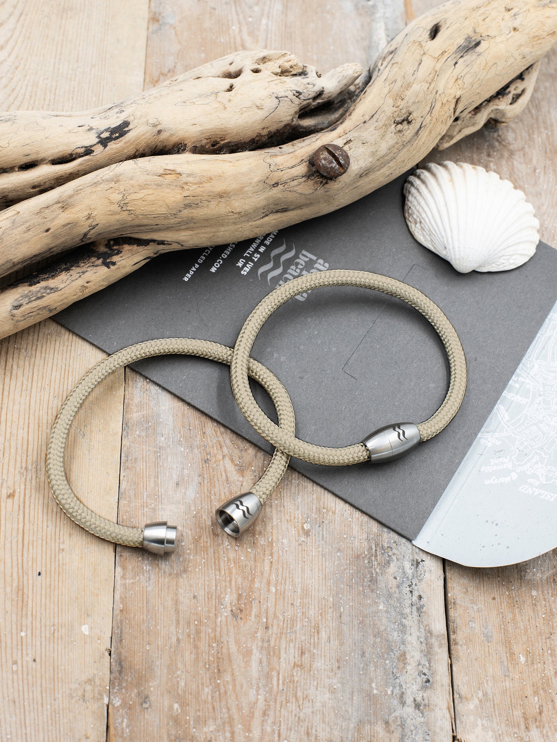 Aqua Beach Recycled Plastic Bracelet - Sand