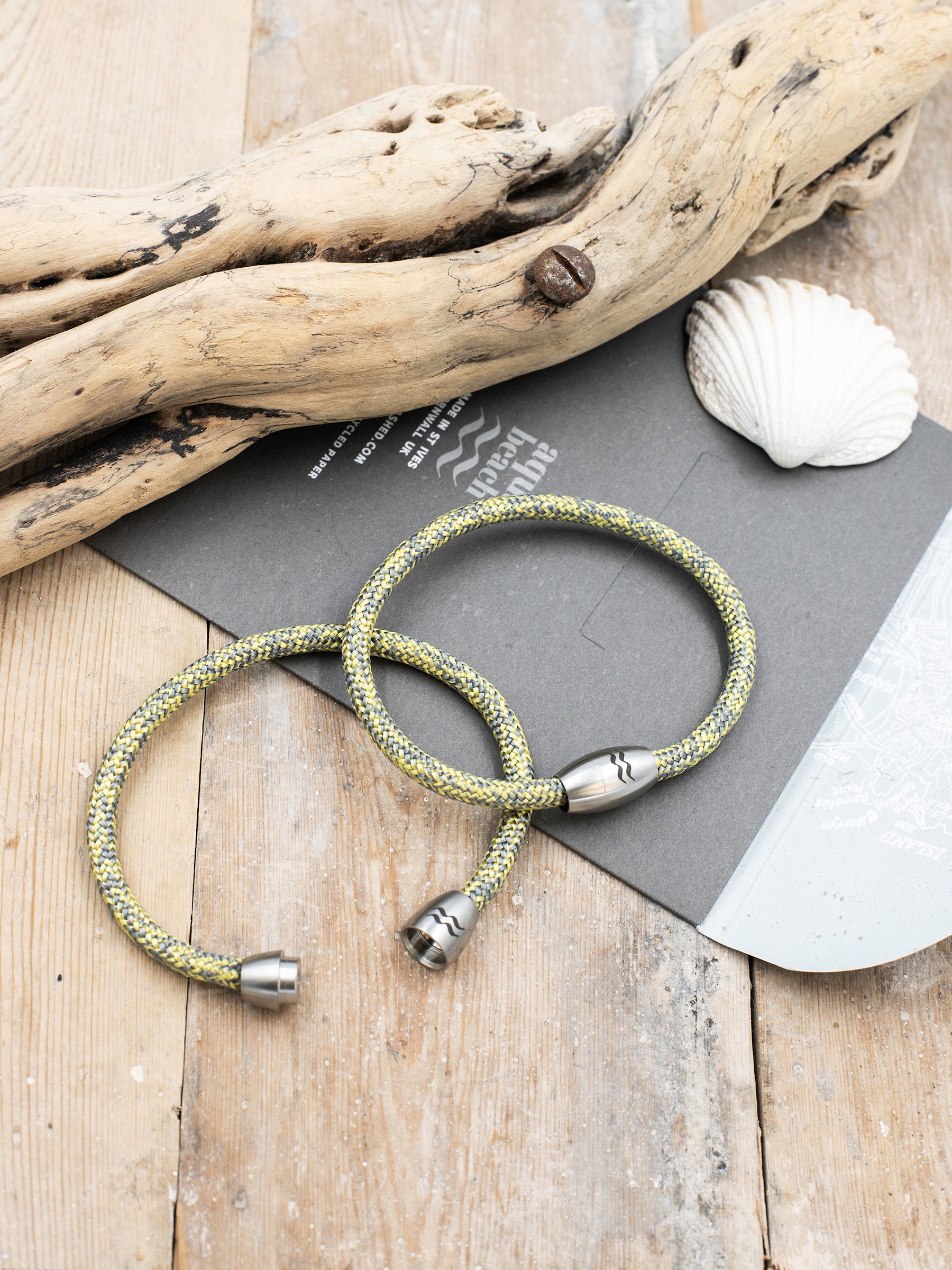 Aqua Beach Recycled Plastic Bracelet, Beach Jewellery, made in the UK