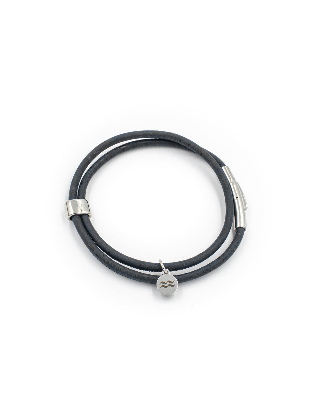 Aqua Beach Sustainable Cork Bracelet - Navy