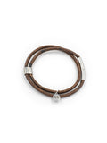 Aqua Beach Sustainable Cork Bracelet - Chestnut
