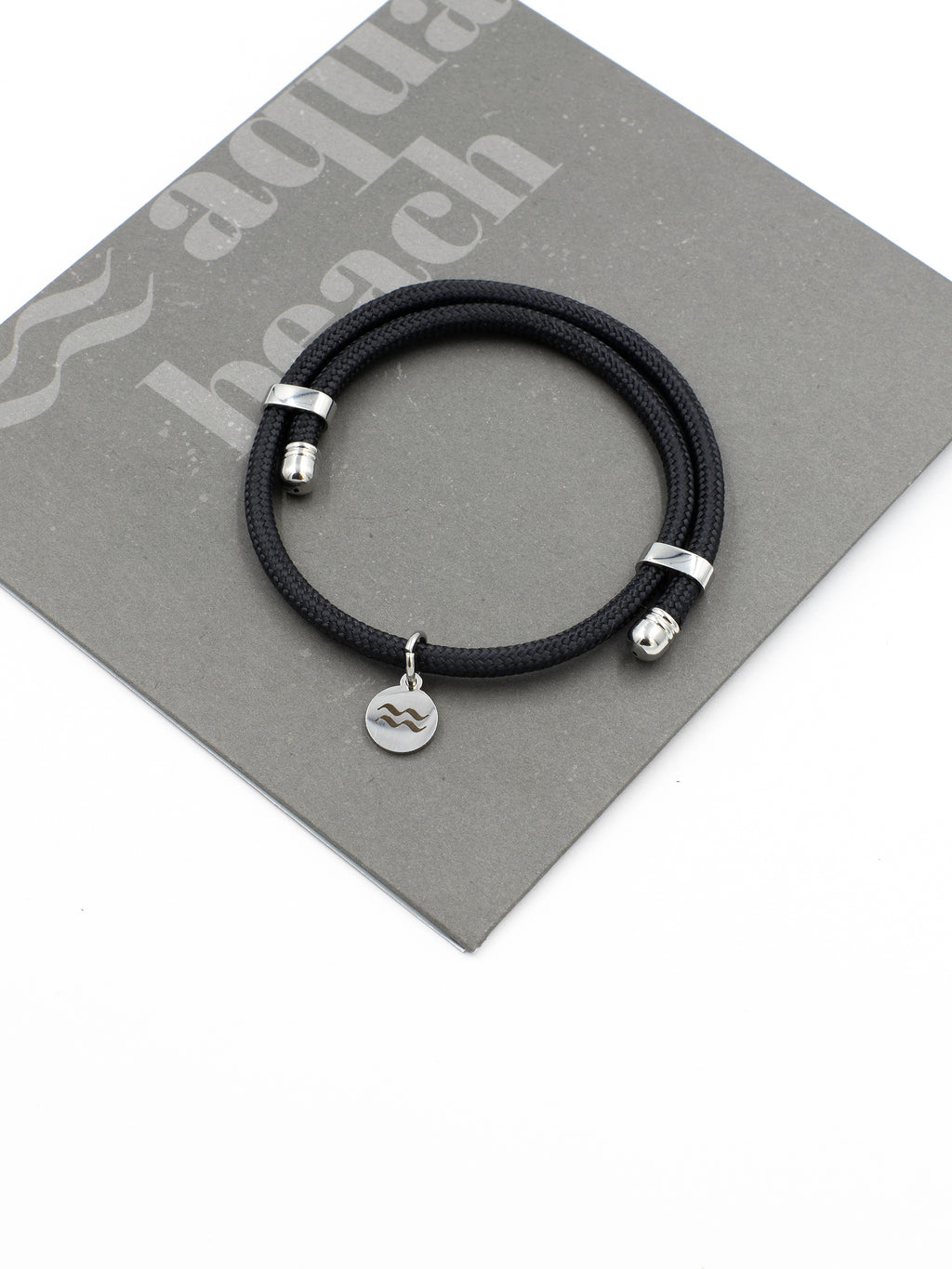 Rope Bracelet - Recycled - Size Adjustable - Black