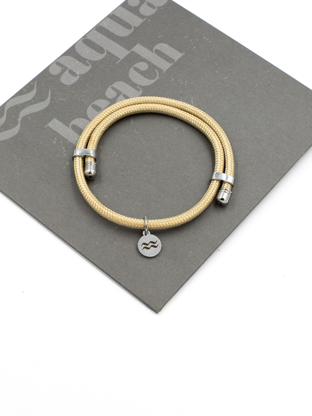 Rope Bracelet - Recycled - Size Adjustable - Sand