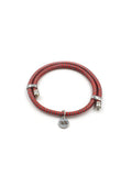 Rope Bracelet - Recycled - Size Adjustable - Red/Grey
