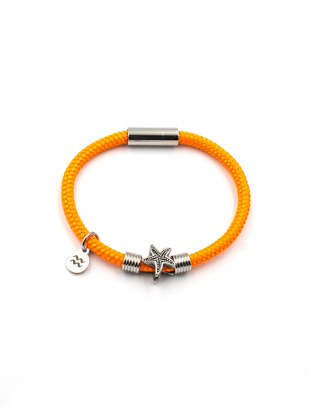 Rope Starfish Bracelet - Recycled Cord - Bright Orange