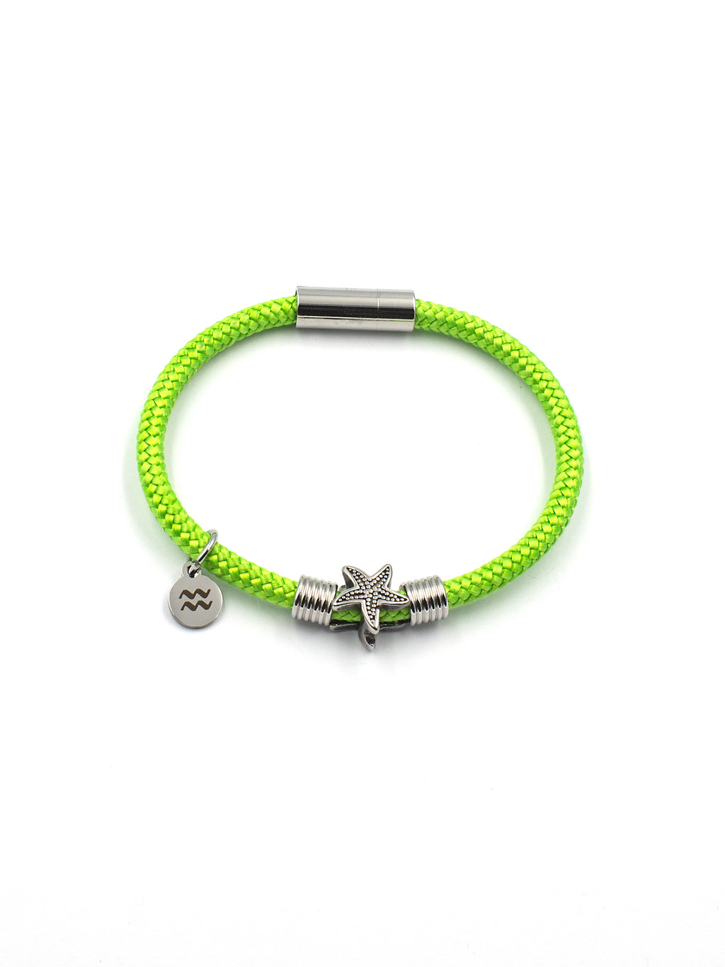 Rope Starfish Bracelet - Recycled Cord - Lime Green