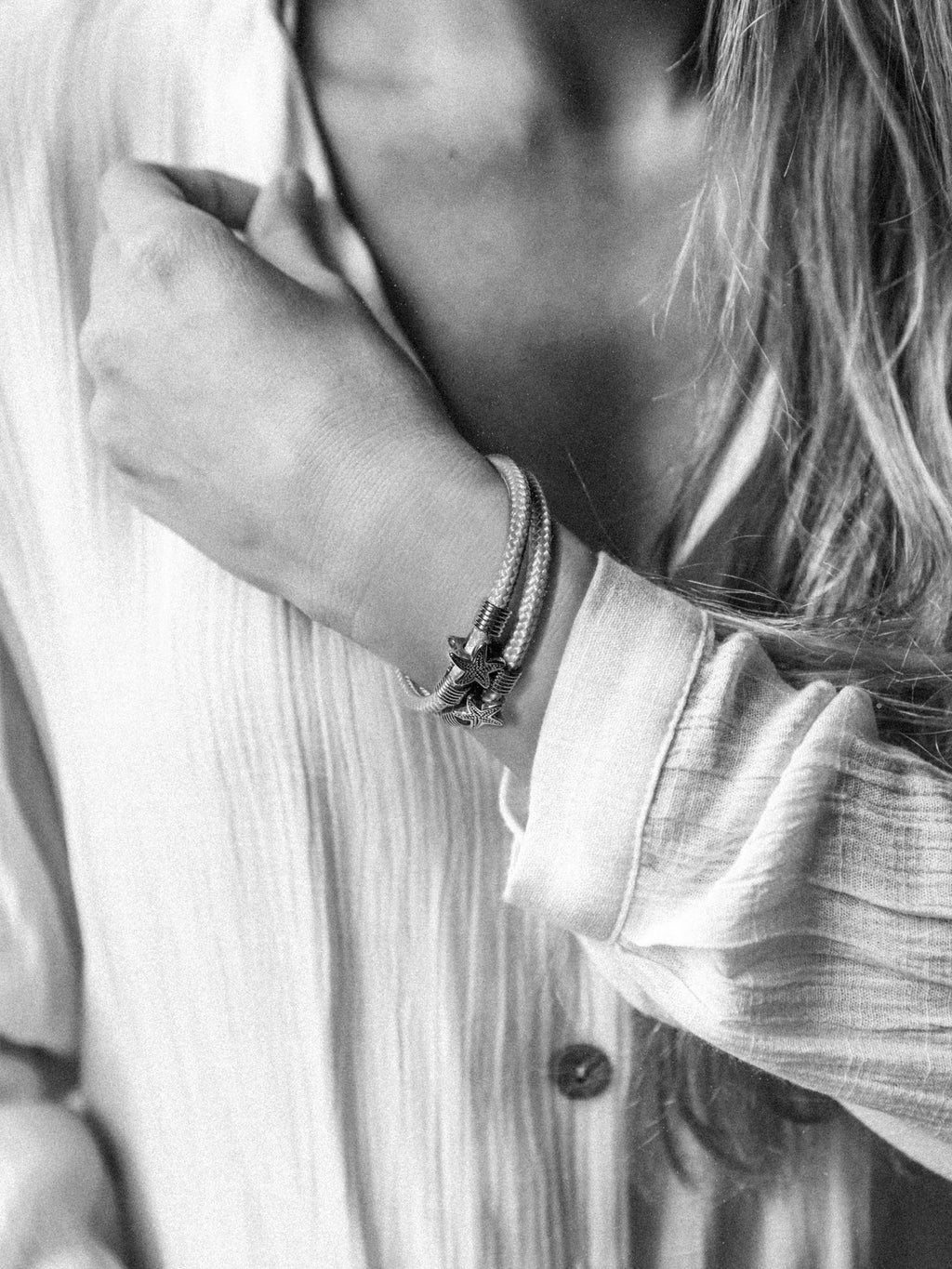 Rope Starfish Bracelet - Recycled Cord - Fuchsia Pink