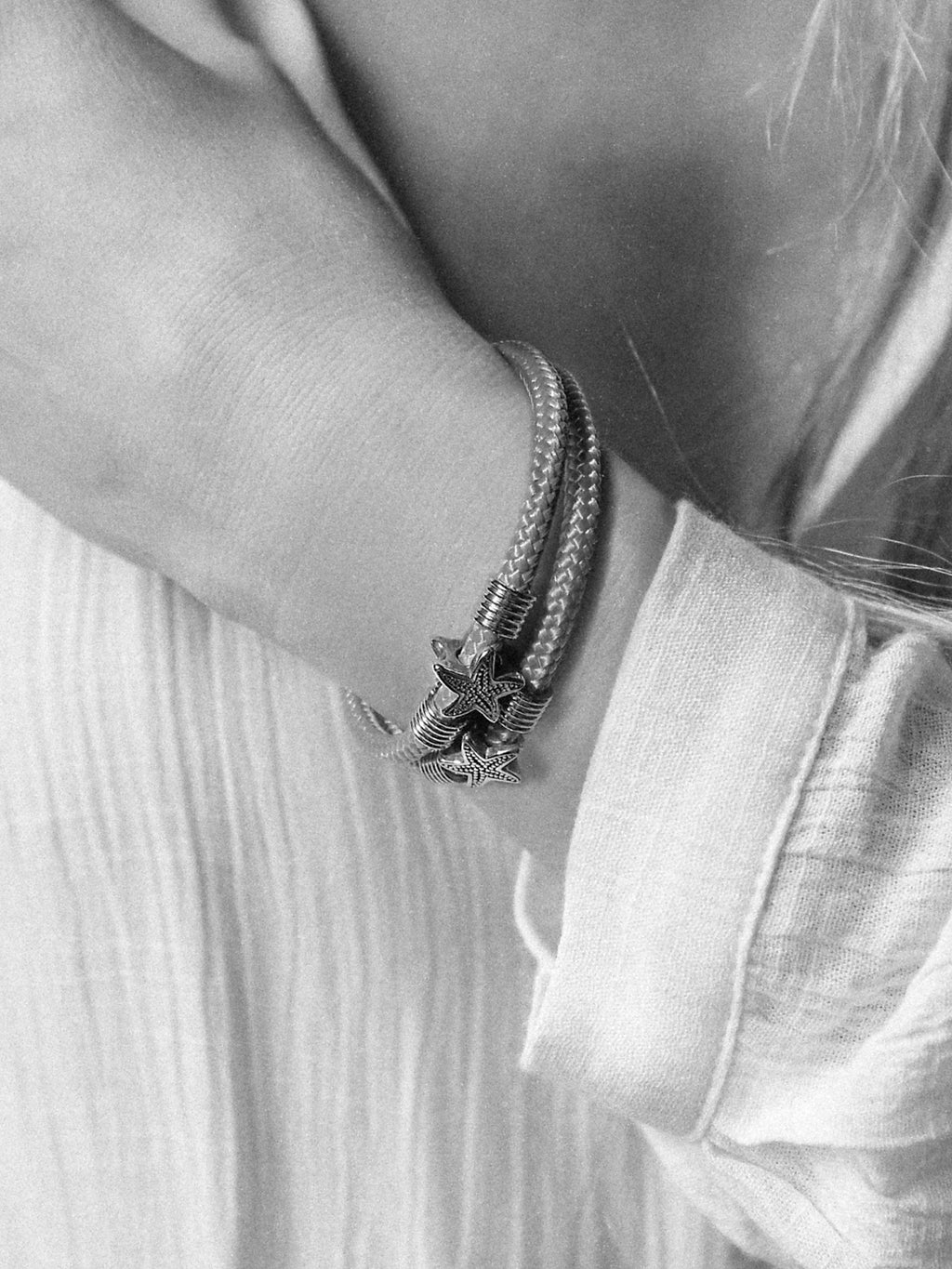 Rope Starfish Bracelet - Recycled Cord - Lime Green