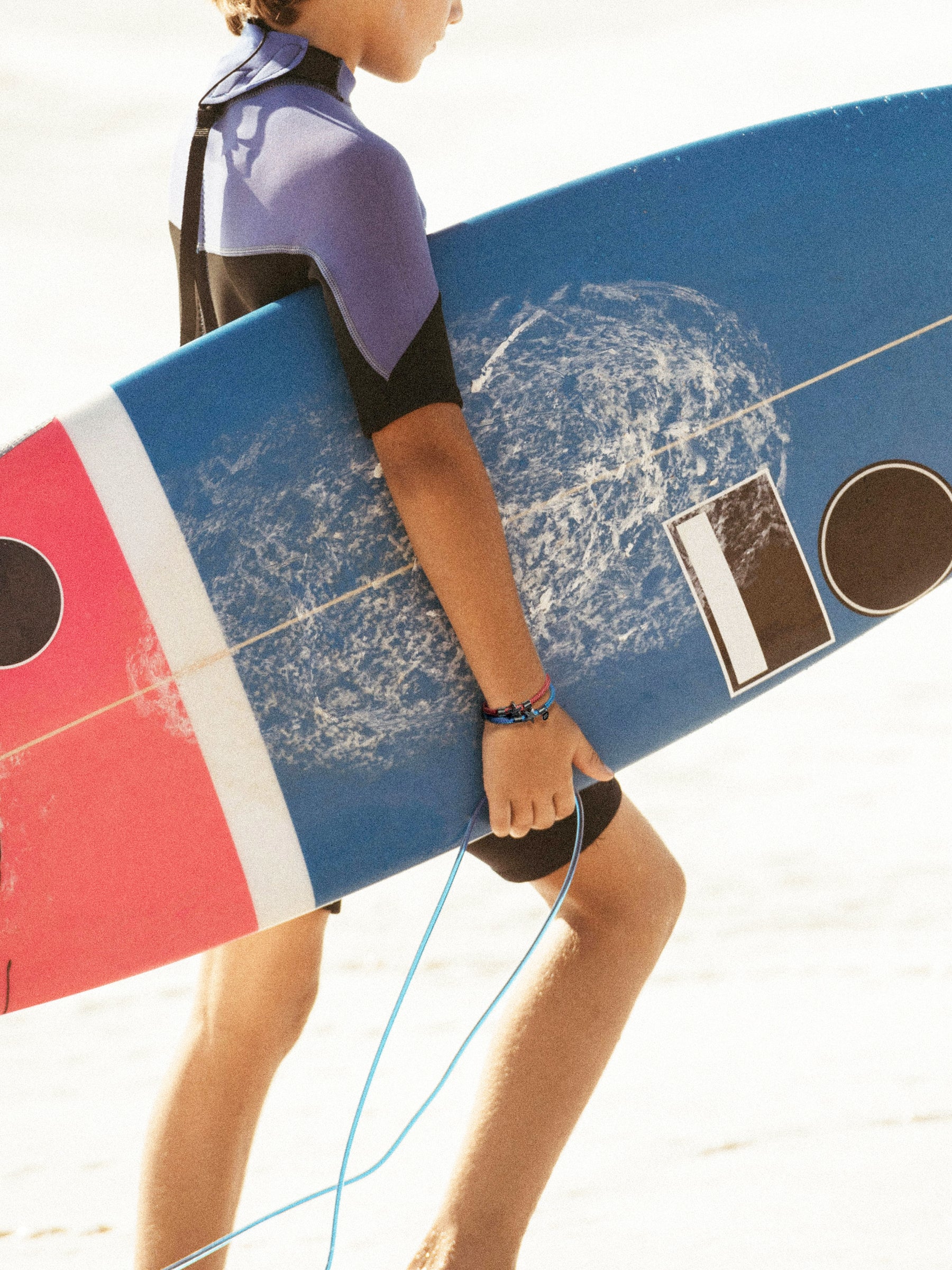 Aqua Beach Starfish Recycled Plastic Bracelet - Strawberry Red