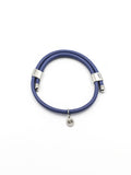 Premium Smooth Leather Bracelet - Cobalt Blue - Size Adjustable