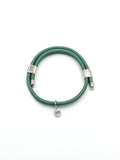 Premium Smooth Leather Bracelet - Sea Green - Size Adjustable