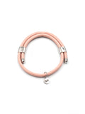 Premium Smooth Leather Bracelet - Dusty Pink - Size Adjustable