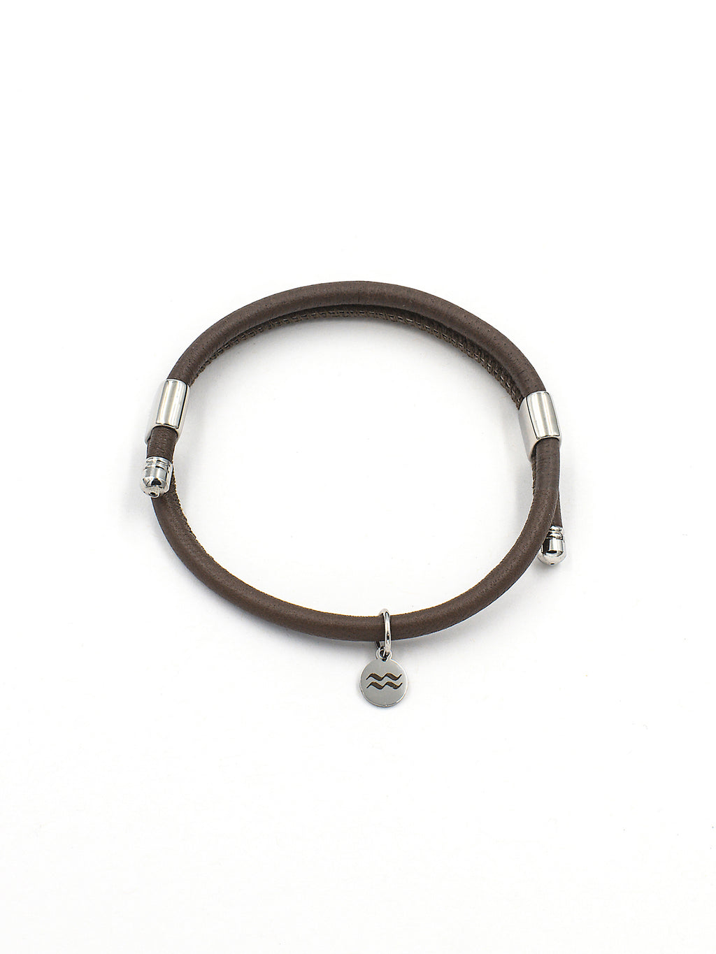 Premium Smooth Leather Bracelet - Mocha - Size Adjustable
