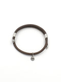 Premium Smooth Leather Bracelet - Mocha - Size Adjustable