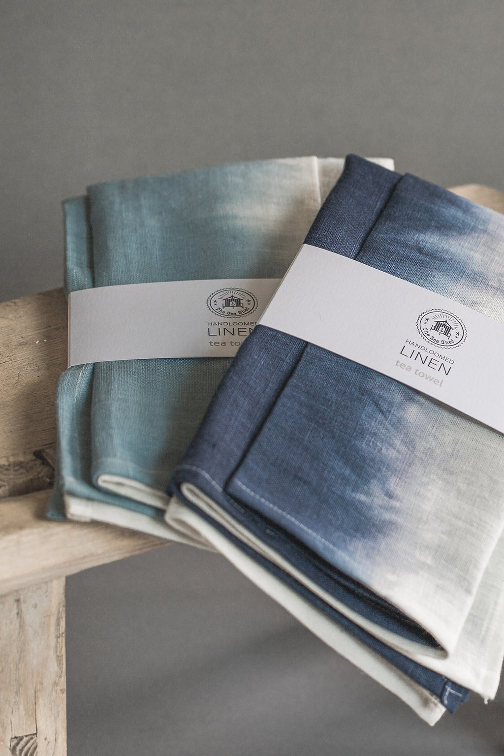 Tea Towel - Hand Loomed Linen - Sea Blue