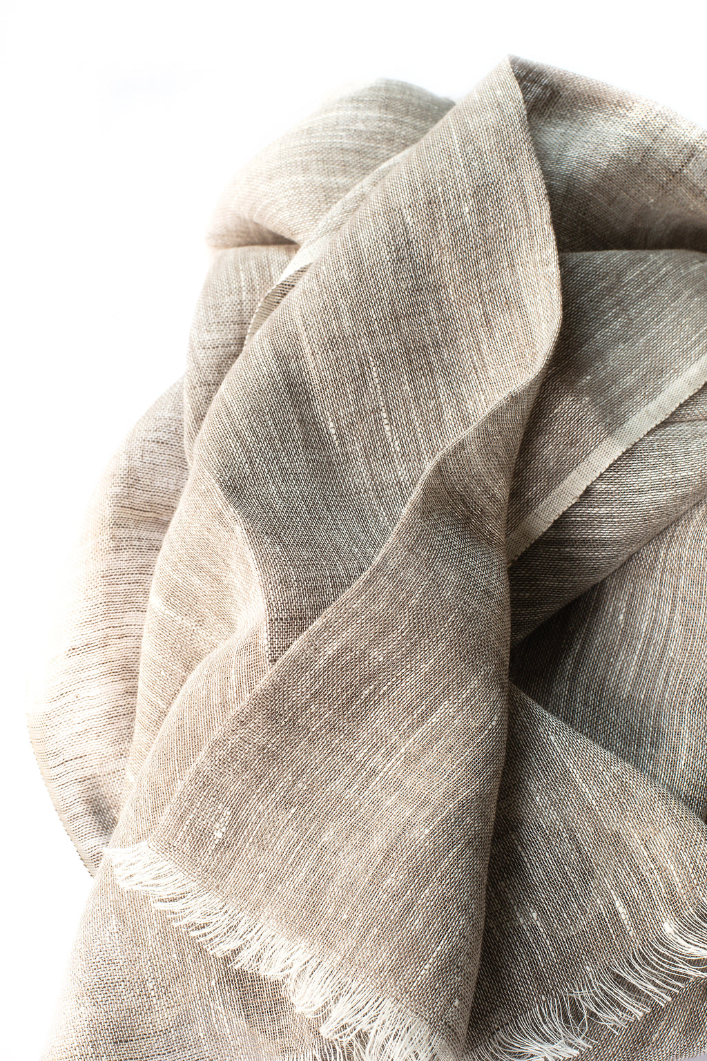 Hand Loomed Linen Scarf Sand