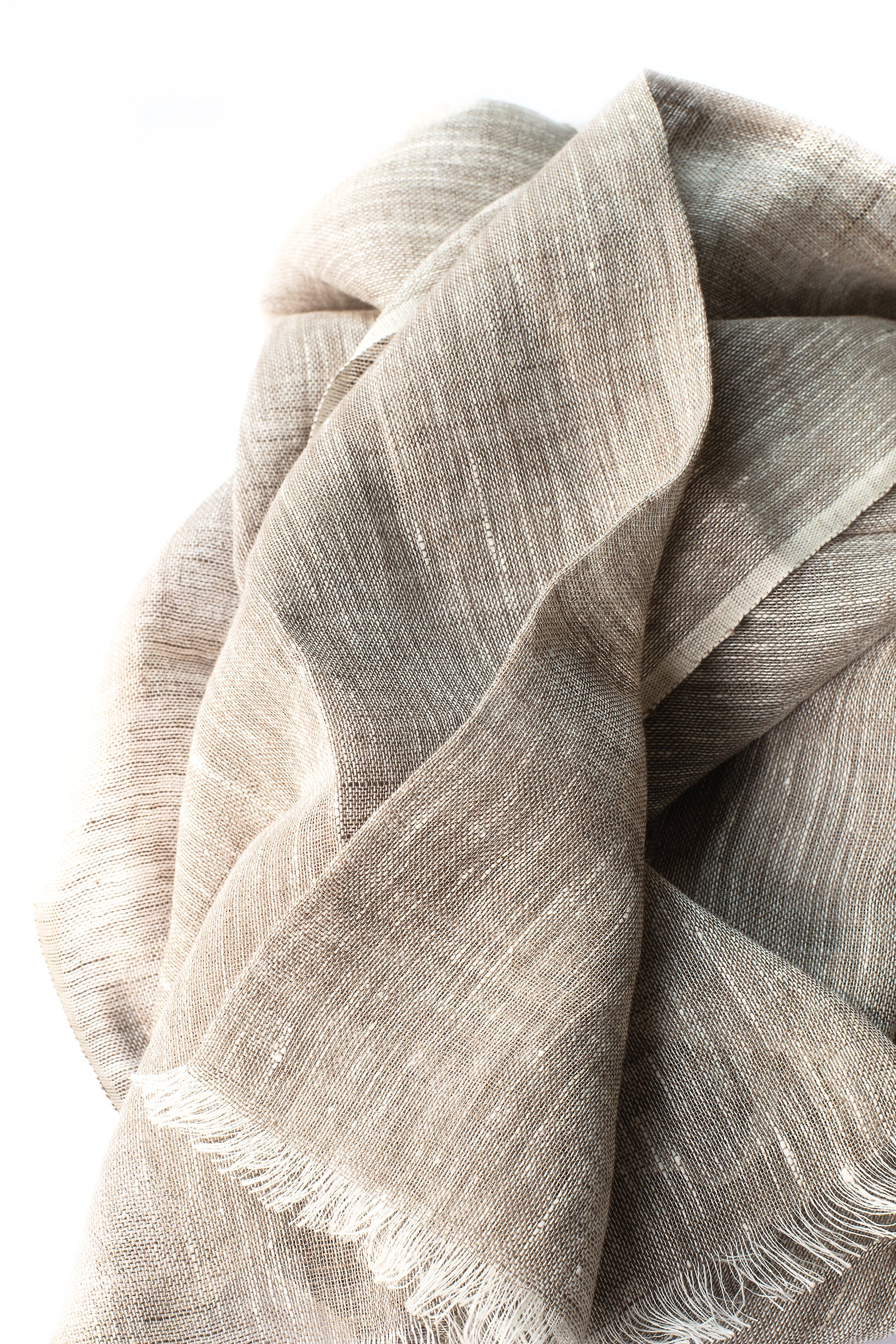 Hand Loomed Linen Scarf Sand