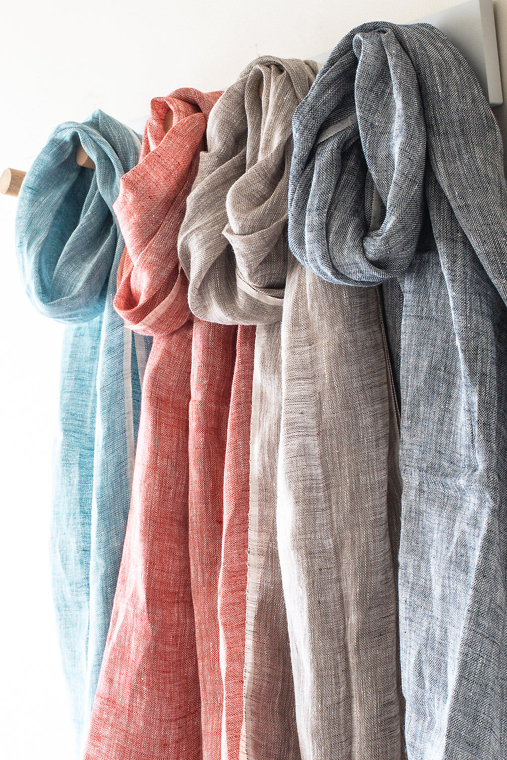 Hand Loomed Linen Scarf Sand