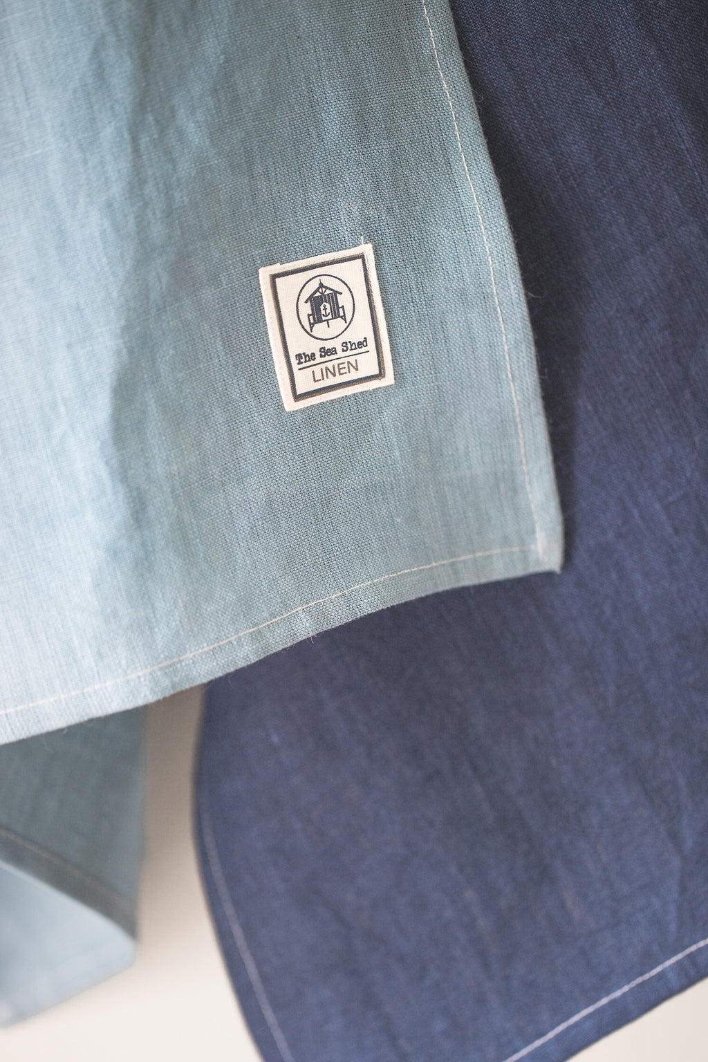 Tea Towel - Hand Loomed Linen - Sea Blue