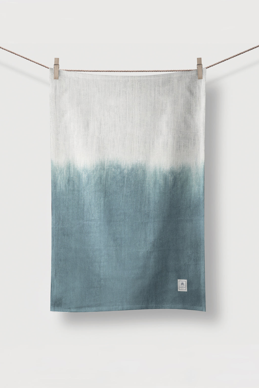 Tea Towel - Hand Loomed Linen - Sea Blue