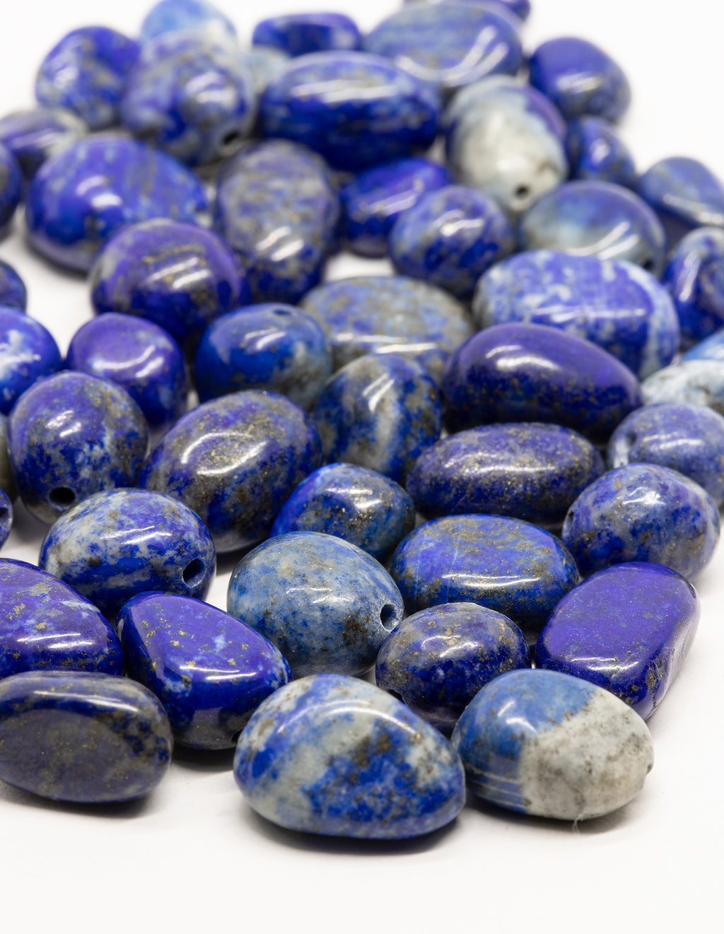 Aqua Beach - Sterling Silver Paper Clip Necklace with Lapis Lazuli