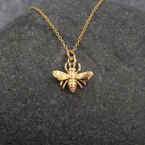 The Sea Shed Sterling silver Gold Vermeil Honey Bee Pendant