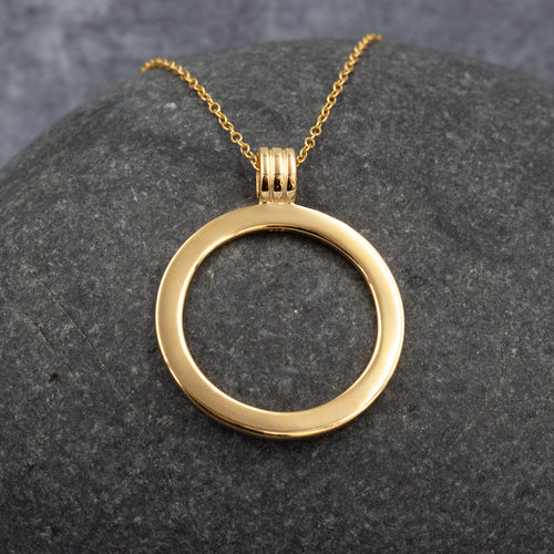 The Sea Shed Sterling Silver with Gold Vermeil Halo Pendant